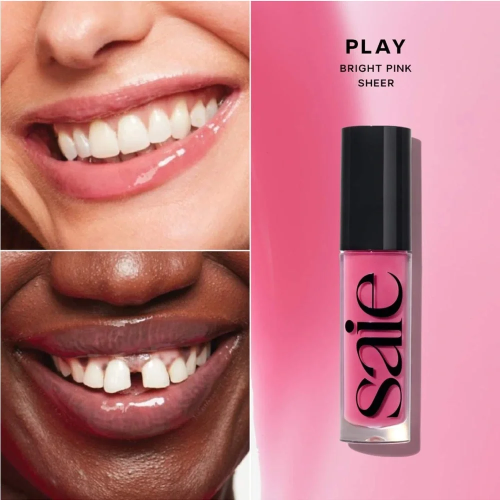 Saie Glossybounce High Shine Hydrating Lip Gloss Oil “Play”